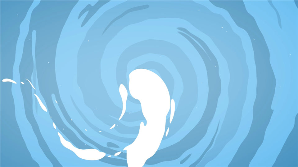 动感卡通海浪流体图形动画效果演绎标志LOGO动画_第1张图片_AE模板库
