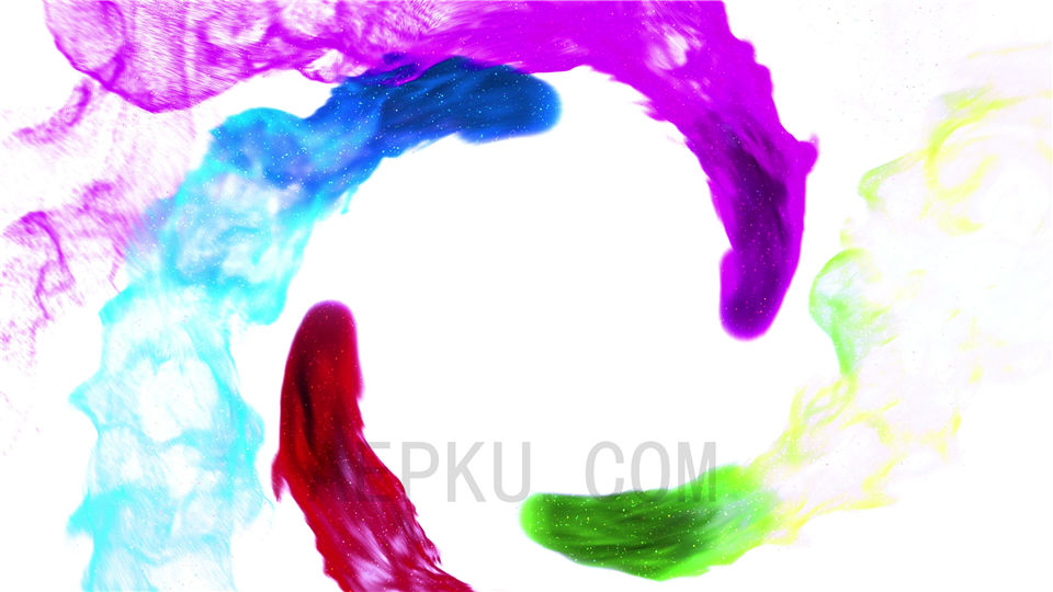多条彩色烟雾特效粒子旋涡汇聚散发效果视频标志LOGO动画片头_第1张图片_AE模板库