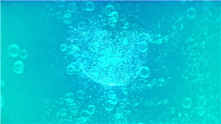 AE制作水底气泡波动粒子动画效果LOGO片头标志视频