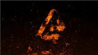 火焰燃烧熔化形成标志片头特效动画火苗飞舞背景