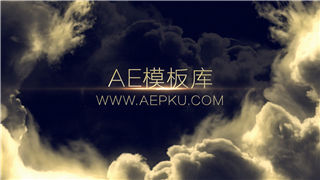 大气电影风格三维云层金色标题宣传公司企业视频