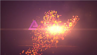 粒子特效标志片头LOGO演绎动画可快速自定颜色效果