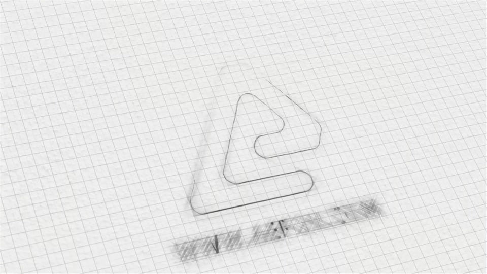 铅笔绘画草图LOGO效果标志动画建筑设计公司片头视频_第1张图片_AE模板库