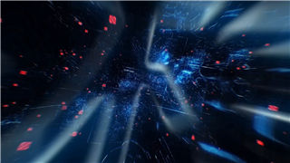 AE制作科技感蓝图绘制光线特效动画宣传LOGO片头视频