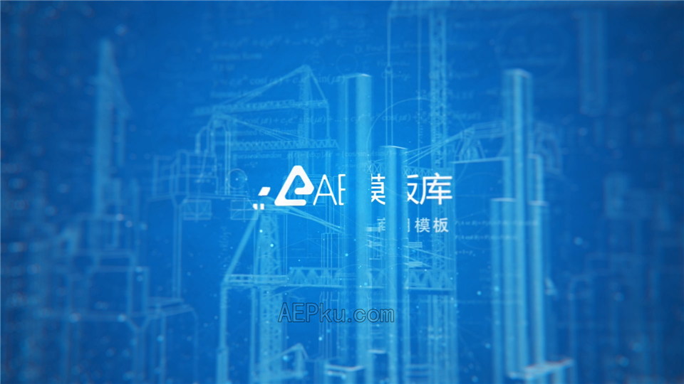 AE制作蓝图建筑城市建设数学公式LOGO片头动画视频效果_第2张图片_AE模板库