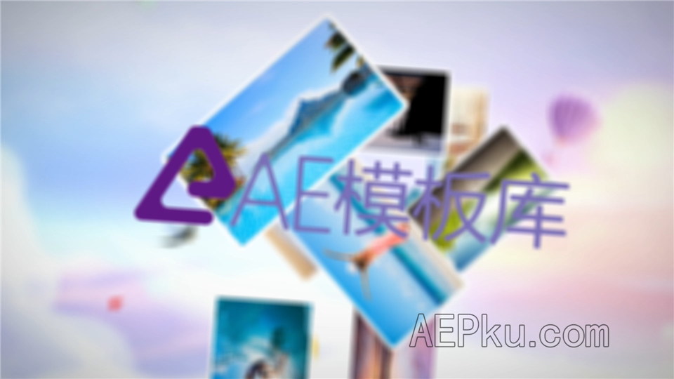 AE制作小清新浮动展示照片动画相册视频幻灯片效果_第1张图片_AE模板库