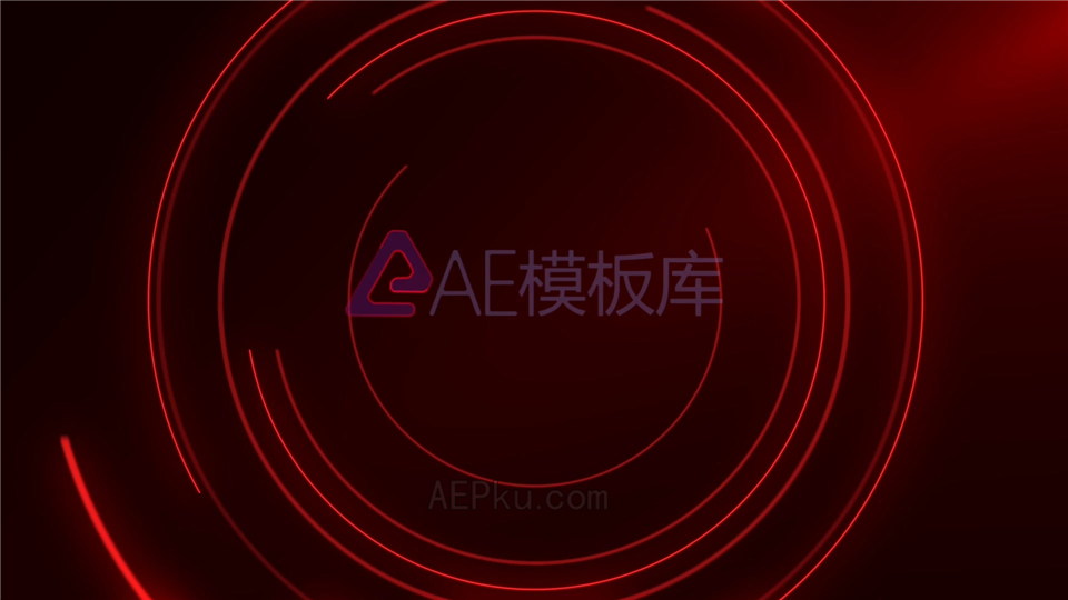 AE制作圆圈光线HUD信息图形动画LOGO视频片头可改颜色_第4张图片_AE模板库