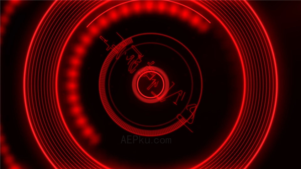 AE制作圆圈光线HUD信息图形动画LOGO视频片头可改颜色_第1张图片_AE模板库