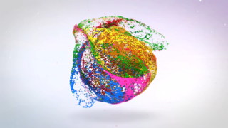 AE模板制作彩色油漆球飞溅液体特效演绎LOGO标志片头动画